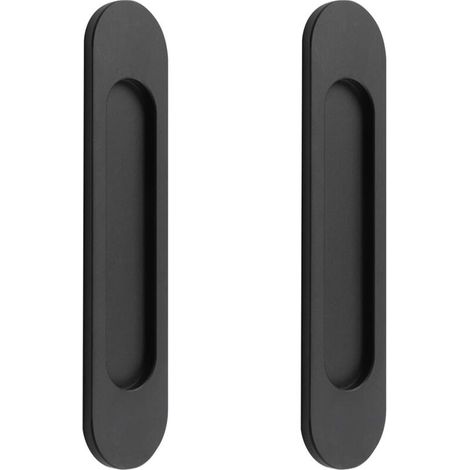 Poignées de porte coulissante ovales auto-adhésives, poignée sans perforation pour porte de grange coulissante, fenêtres(2pcs)