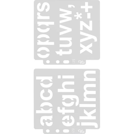 20 pochoirs de lettres creux réutilisables pour la peinture, la création de carnets et de projets artistiques. (1/5)