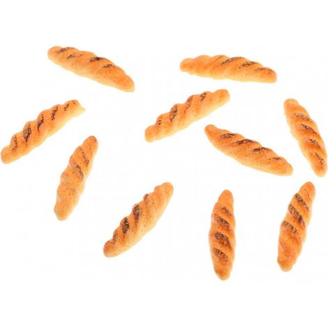 10 Stück Miniatur-Bäckereigebäck im Maßstab 1:12 für Puppenhäuser (1/4)