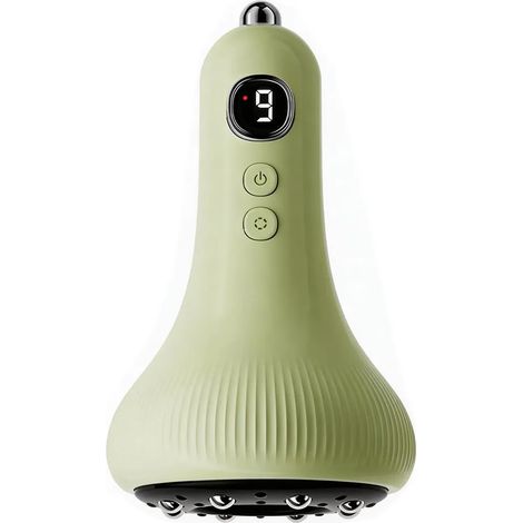 Masajeador eléctrico inteligente de ventosas y raspado con 9 niveles de succión, calor y luz roja para la relajación muscular. (1/5)