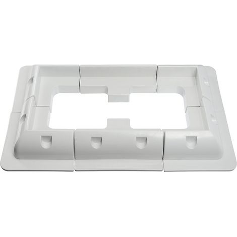 Supports de montage pour panneaux solaires Entrée d'angle, de cté et de cable Camping-car Blanc