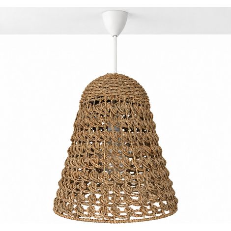 Lámpara Colgante En Seagrass "CAMPANULA" - E27 - Ø40 Cm - (1/5)