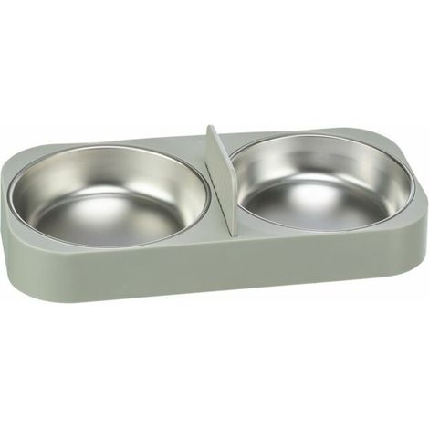 Ciotola per animali domestici Trixie Bianco Acciaio inossidabile Plastica 500 ml 32 x 5 x 16 cm (1/2)