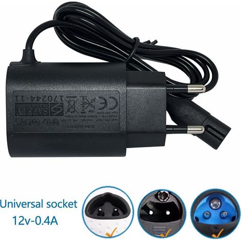 Chargeur universel 12V aux normes européennes, compatible avec les séries Braun S3, S5, S7, S8 et S9. (1/5)