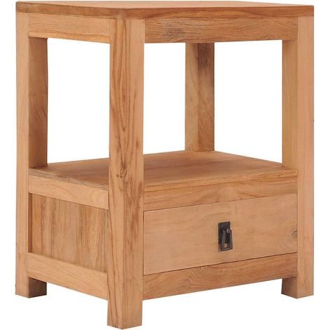 bedside Cabinet 40x30x50 cm Solid Teak Wood vidaXL (1/5)