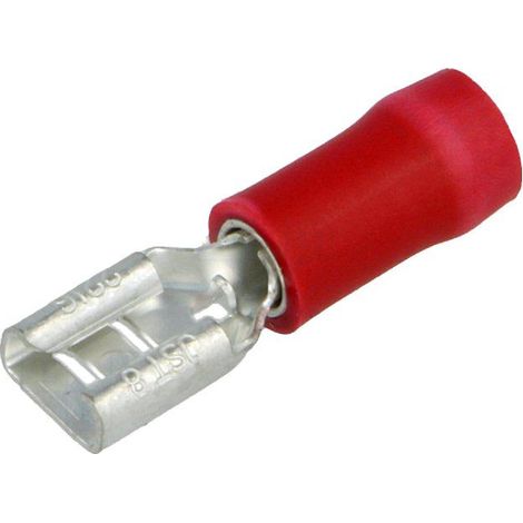 Connecteur plat 4.8mm 0.8mm femelle 0.5-1.5mm2 rouge x10