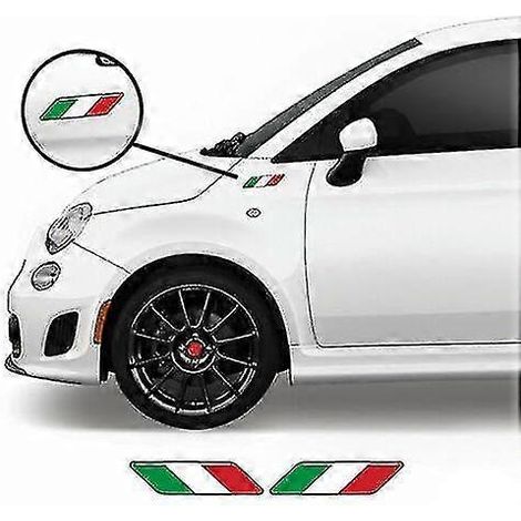 Bandes latérales drapeau italien pour Fiat 500 Abarth Scorpion - Autocollants en vinyle
