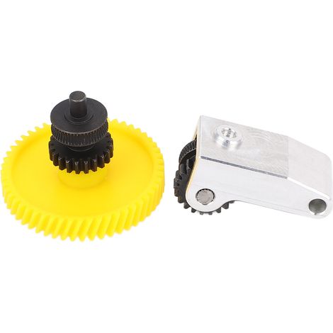 Kit de poignée d'engrenage pour extrudeuse d'imprimante 3D, ensemble d'entraînement droit, en acier allié d'aluminium usiné CNC pour Bambu Lab X1C P1P P1S (1/5)