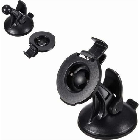 Support GPS Ventouse Pare-Brise Voiture - Rotation 360° - Compatible Garmin Nuvi - Noir