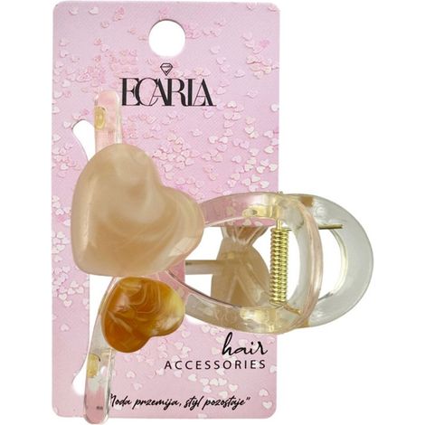 Fermaglio per capelli XL trasparente a forma di cuore, decorazione resistente per donna (1/5)