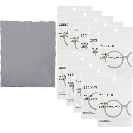 10 paños reutilizables para limpiar gafas y pantallas, 15x14cm, color gris. (1/4)