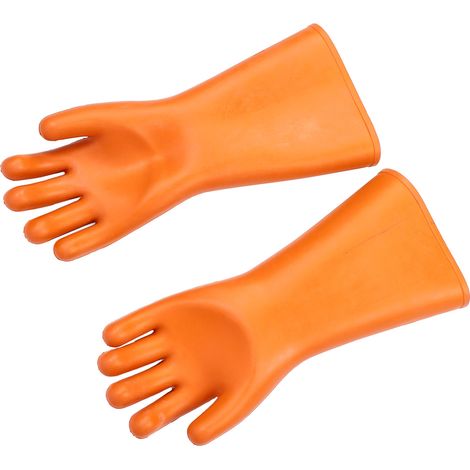 Gants de travail de protection et de sécurité en caoutchouc épais, isolants haute tension 25 000 V, pour électriciens.