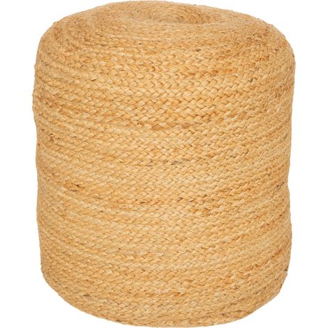 Repose-pieds Jilian en jute naturel et coton - Atmosphera Créateur d'Intérieur (1/2)