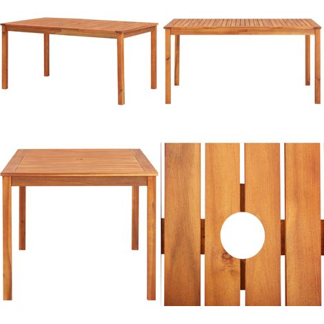 Gartentisch 150x90x74 cm Massivholz Akazie - Gartentisch - Esstisch - Akazienholz - Outdoor Möbel - Terrassenmöbel - Home & Living (1/5)
