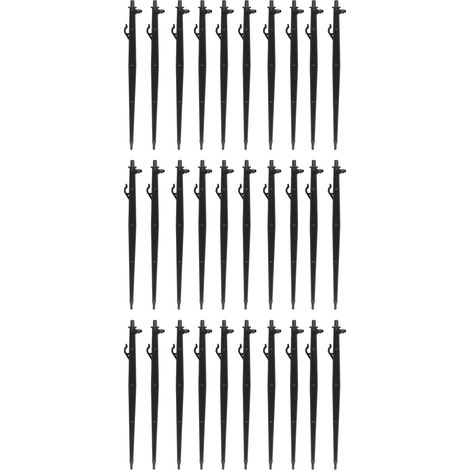 30 pcs support micro arrosage goutte à goutte tige à enfoncer dans le sol en plastique pour jardinage (1/5)