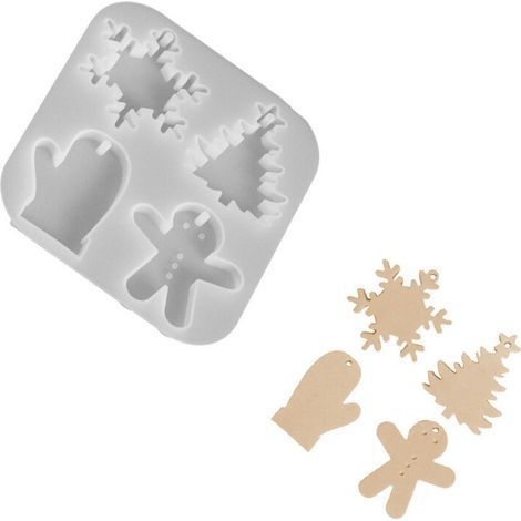 Ensemble de moules en silicone pour-4 séries de Chri solides (1/2)