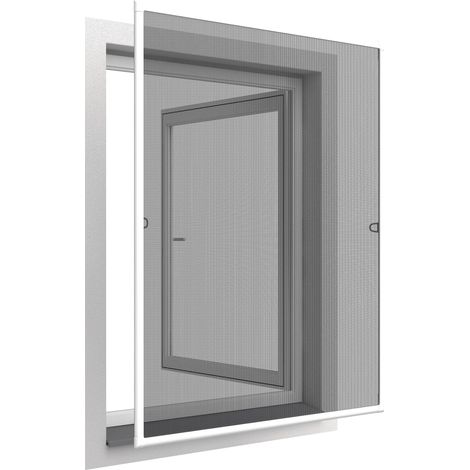 Moustiquaire cadre aluminium sans perçage 120 x 140 cm Basic plus (1/4)