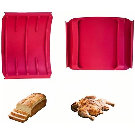 1 paio di pinze da cucina in silicone, 17,8 × 13,3 × 2 cm, antiscivolo, adatte al contatto con gli alimenti, in silicone resistente al calore per tagliare e rimuovere cibi caldi (1/5)
