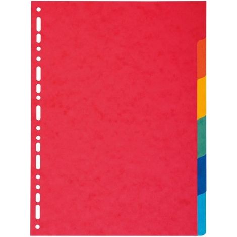 EXACOMPTA Intercalaires Carte Lustrée A4 6 Positions 220g