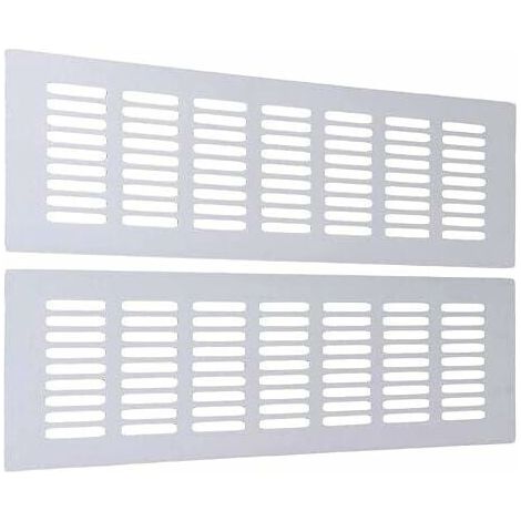 Air vent, Rectangular Air Vent, Aluminum Air Vent for Ventilation (30 cm) 2 Pieces, White (1/4)