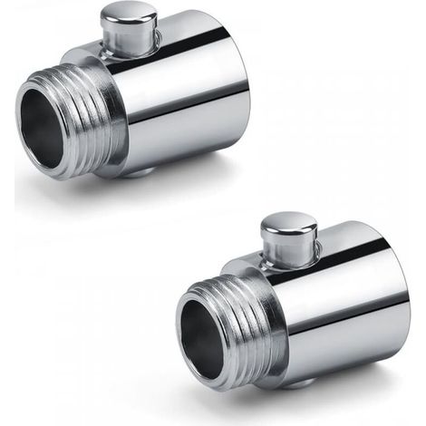 Shower stop, 2 pieces G1/2 shower head shut-off valve, shower water saver made of high-quality ABS material, suitable for kitchen or shower (1/3)