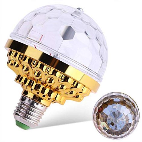 Boule de Cristal Rotative LED avec Effets Lumineux Magiques - Lampe de Scène Colorée (1/5)