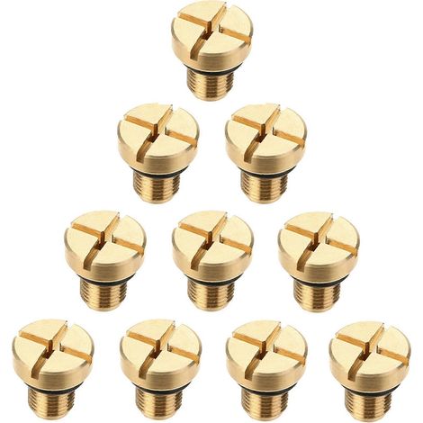 10X 17111712788 Vis de purge de vase d'expansion de liquide de refroidissement de radiateur Or pour BMW E36 E39 E46 Etc. (1/5)