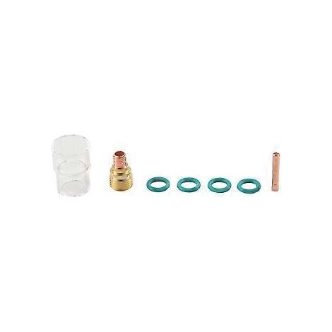 Kit de soudage TIG 7 pièces n° 12 : coupelle en verre, pinces courtes, corps de torche, lentille à gaz, accessoires de soudage -9/20/25 (1/5)
