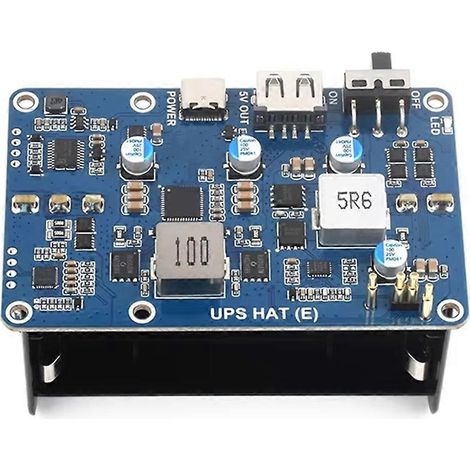 UPS HAT (E) für Raspberry Pi 5/4B/3B+, Pogo-Pins-Anschluss