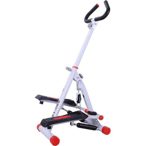 Red Stepper with Handle Hand Grip for Home Gym Aerobic Fitness Workout Machine
