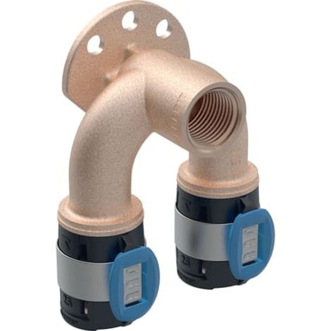 Geberit FlowFit Codo de conexión doble 90°, DN 15 / 15 / 20, dø 20 mm, 620.832.00.1