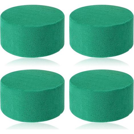 longziming - 12 pièces de mousse florale ronde pour compositions florales – Mousse florale pour fleurs artificielles et fleurs fraîches (8 x 4 cm)