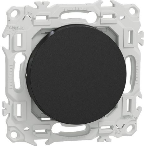 Schneider – Permutateur automatique 10 AX – Bornes automatiques – Compatible plaques Odace – Noir onyx – Commande d'éclairage depuis 3 points