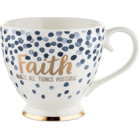 Florina Mare Faith Porzellanbecher mit Fuß, 440 ml