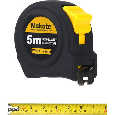 Dispositif de marquage rapide, ruban à mesurer en acier auto-centrant, mini ruban à mesurer souple avec lame rétractable et bouton de verrouillage