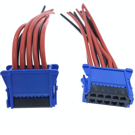 Convient aux Peugeot 307, C4, 308 et C5 : faisceau de câbles avec résistance et connecteur pour panneau de commande de climatisation. (1/4)