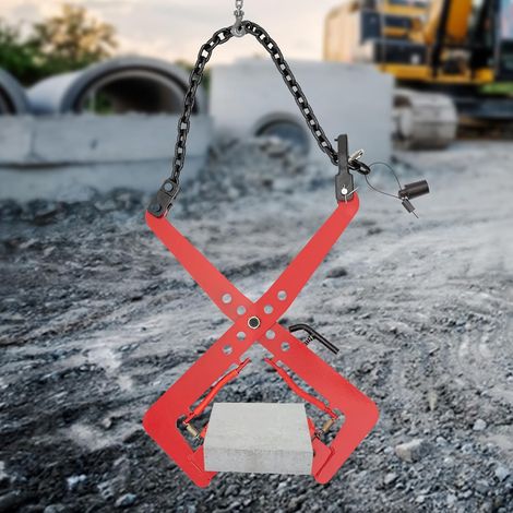 Bordsteinzange Robust Verstellbar Steinheber 350KG Hebeklemme Versetzzange Steinzange Tragezange Steingreifer Steinausheber Stahl Hängende Klammer