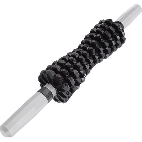Bâton de massage à engrenages, rouleau de massage pour fitness et yoga, massage relaxant en profondeur des muscles, tige noire (1/5)