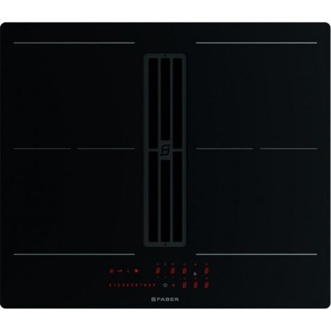 Table de cuisson induction aspirante 60cm 4 feux 7400w noir - Faber - 5372700 (1/4)