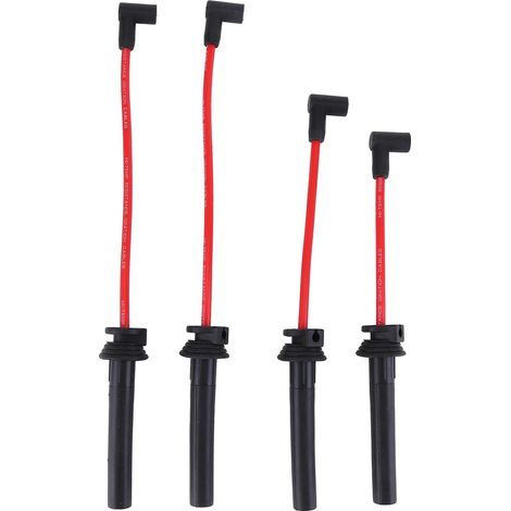 4PCS Ignition Cable Set 8.5mm for Mini One Cooper S 1.6i R50 R52 R53 R56 R57 2001-2008 Red Ignition Cable Spark Plug Ignition Lead Wire Set