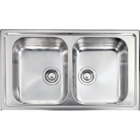 CM 011244XCSSX Zenith Lavello ad incasso 2 vasche Acciaio inox satinato colore Acciaio inox (1/6)