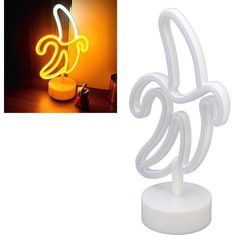LED-Neon-Bananenlichtdekoration für Weihnachten oder Geburtstage, Betrieb über USB oder Batterien möglich. (1/5)
