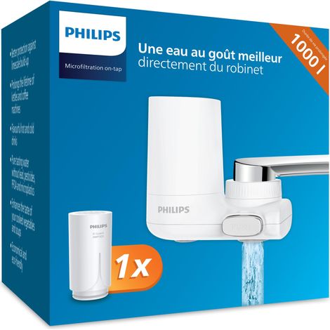 Filtre à Eau sur Robinet AWP3703/10 Ontap - Microfiltration, Filtre le Chlore, les Sédiments et d'Autres Substances Altérant le Goût, Capacité de Filtration de 1.000 L (1/5)