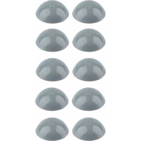 10x Cache vis lèvre d'étanchéité Ø18mm tête cylindrique bombée zebra pias tôle gris
