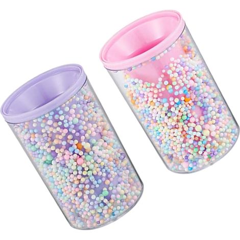stylos de bureau en acrylique lot de 2 rose et violet (1/5)
