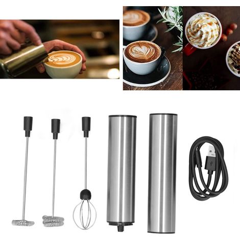 Multifunktionaler und leicht zu reinigender tragbarer Milchaufschäumer, USB-aufladbar (1/5)