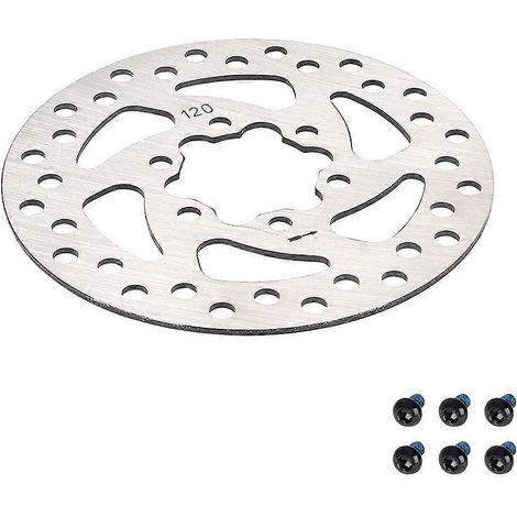 Disque de frein de 120 mm pour trottinette électrique Ninebot MAX G3/ZT3/ZT3 Pro, résistant à l'usure, 6 trous, en acier inoxydable. (1/5)