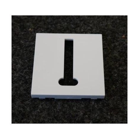 Enjoliveur 1 poste 2 modules blanc pure pour prise téléphonique en T série Gallery HAGER (1/5)