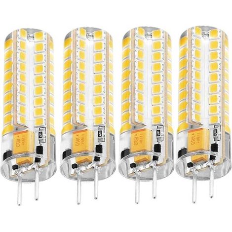 Lot de 4 ampoules LED Gy6.35, ampoules LED AC/DC 12V à deux broches, intensité variable, remplaçant les ampoules halogènes. (1/5)