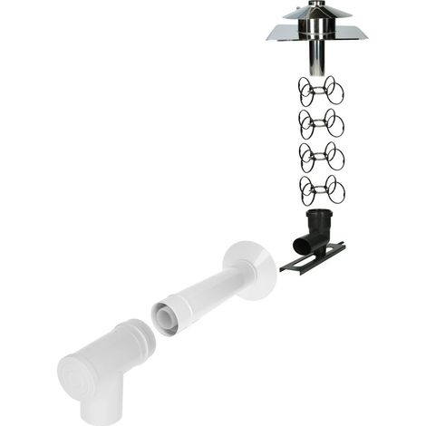 Set de base conduit de fumée concentrique diam. 60  100 mm